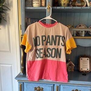 Folk Coral and Beige T-Shirt